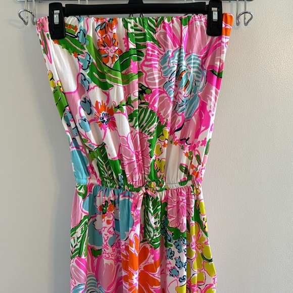 Lilly Pulitzer for Target Dress Small Nosey Posey Maxi Dress Strapless Floral - Picture 4 of 8